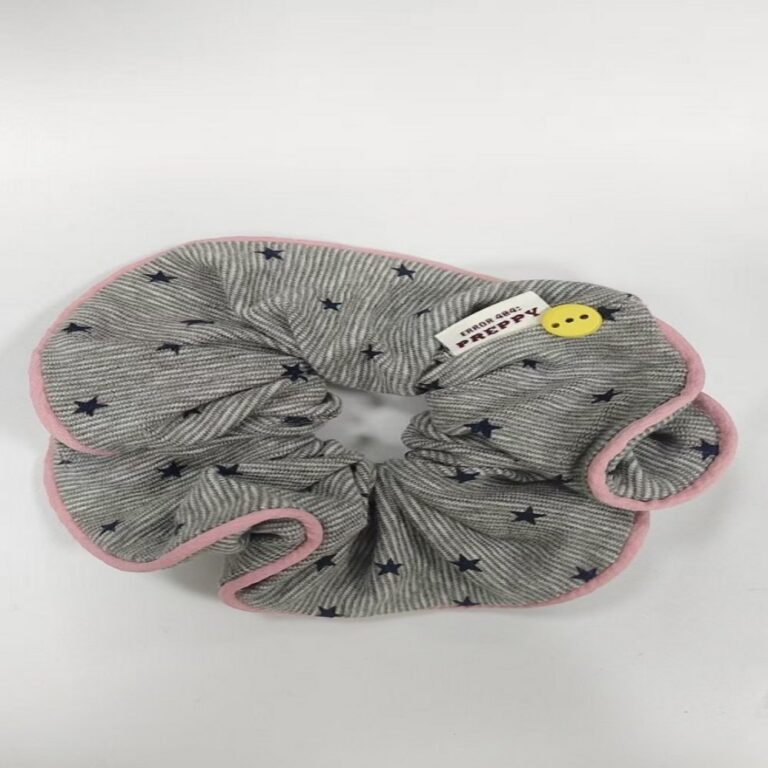 Fabric Hair Accessories Campus Chaos Collection - Gray Fabric Scrunchie 28