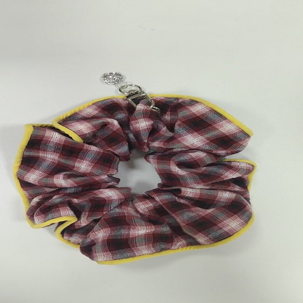 Fabric Hair Accessories Campus Chaos Collection - Pink Fabric Scrunchie 27