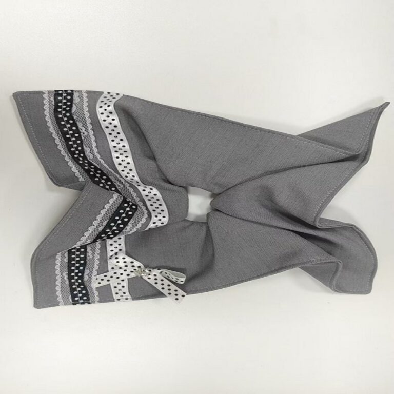 Fabric Hair Accessories Campus Chaos Collection - Gray Fabric Scrunchie 31