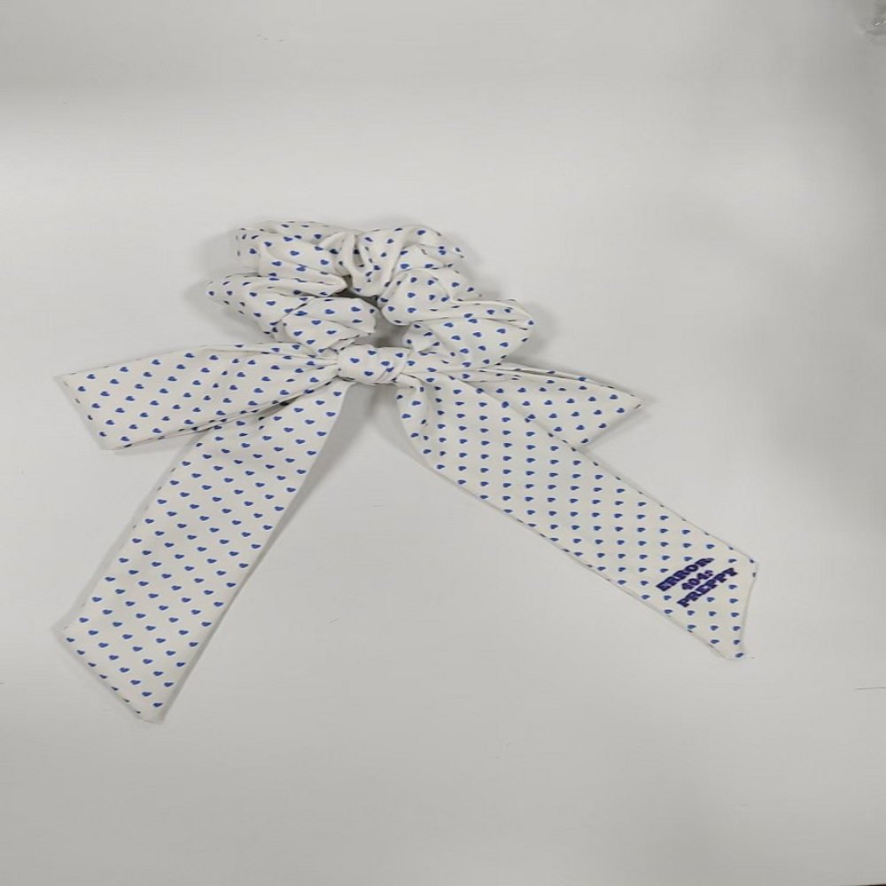 Fabric Hair Accessories Campus Chaos Collection - White Fabric Scrunchie 40