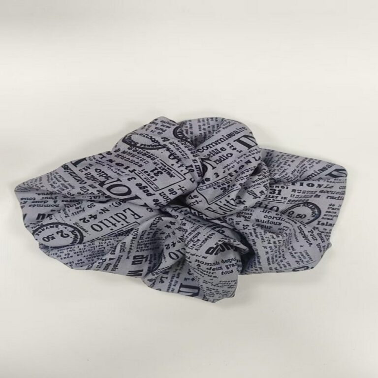 Fabric Hair Accessories Campus Chaos Collection - Gray Fabric Scrunchie 30