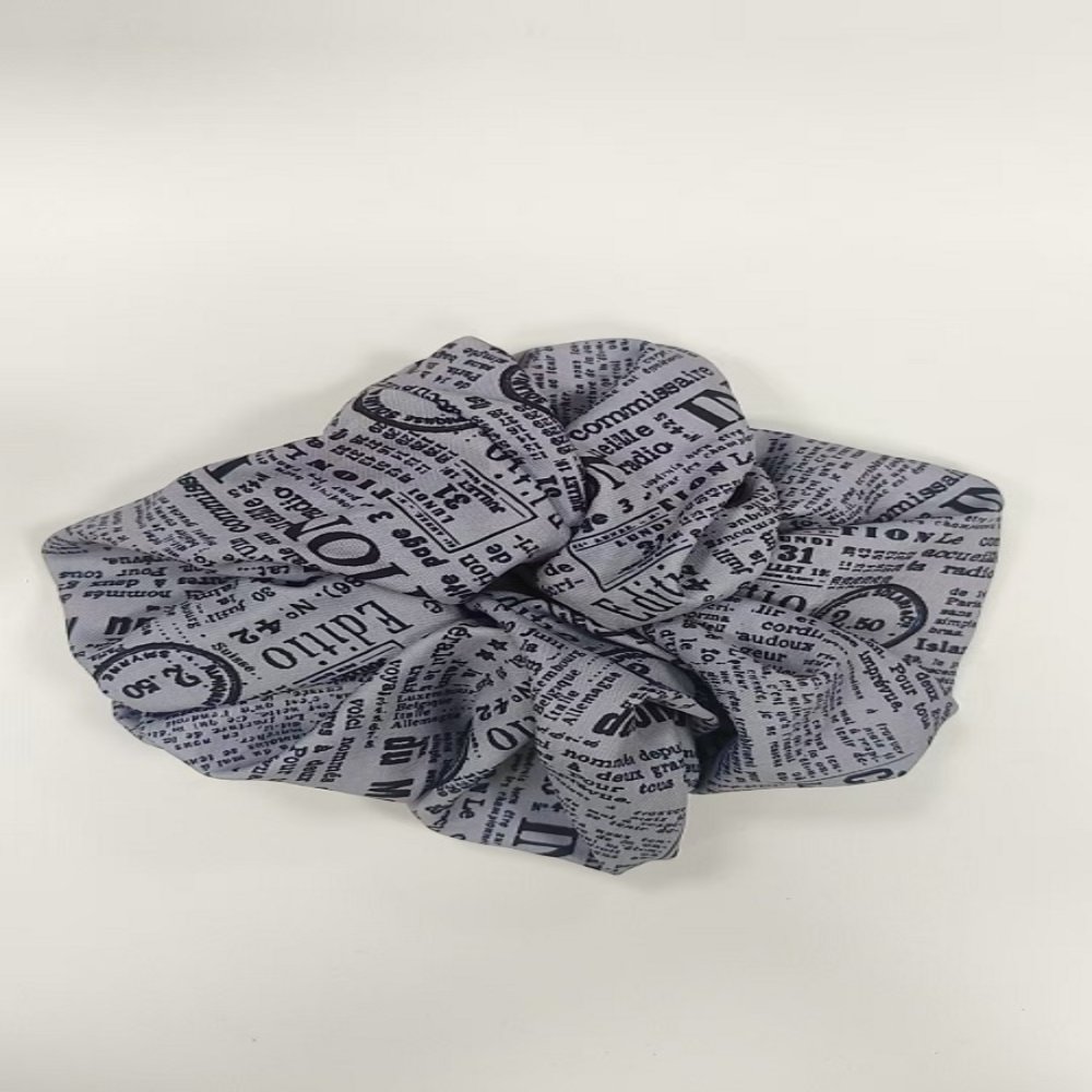 Fabric Hair Accessories Campus Chaos Collection - Gray Fabric Scrunchie 30