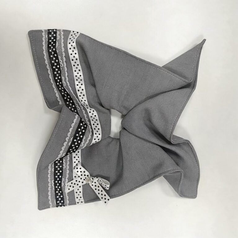 Fabric Hair Accessories Campus Chaos Collection - Gray Fabric Scrunchie 31