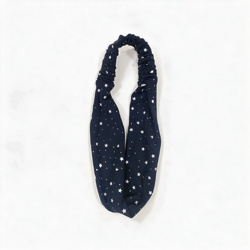 Fabric Hair Accessories Campus Chaos Collection - Navy Fabric Hairband 34