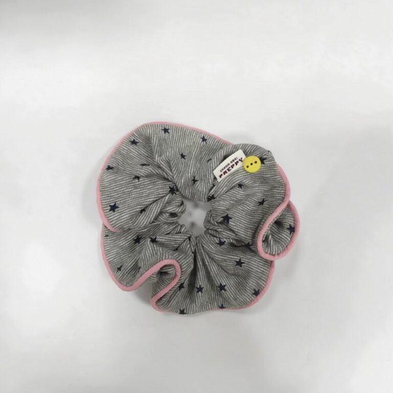 Fabric Hair Accessories Campus Chaos Collection - Gray Fabric Scrunchie 28