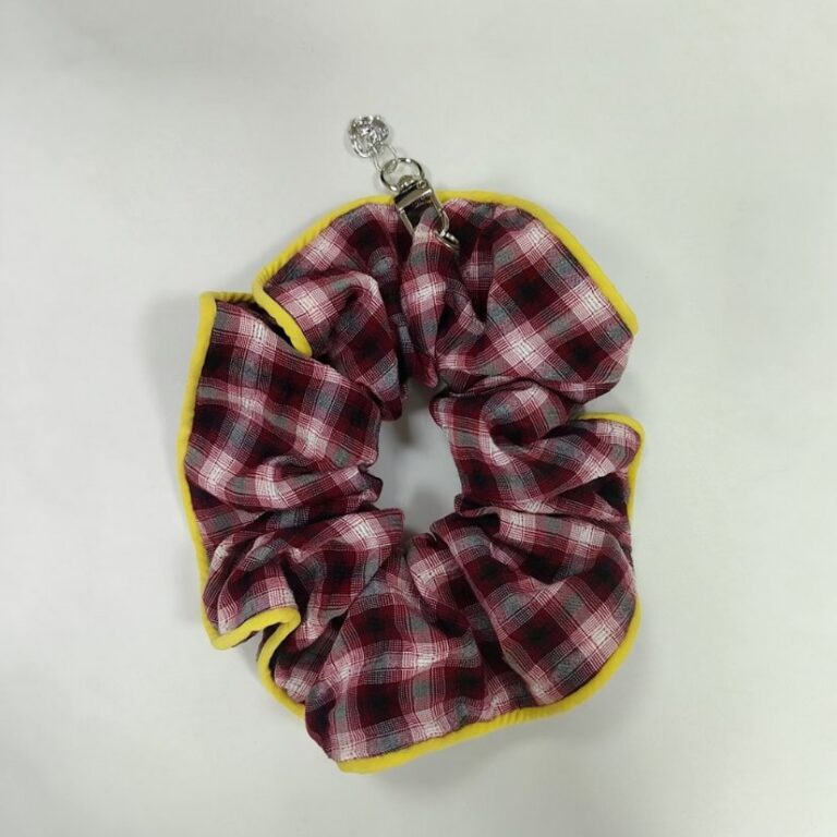 Fabric Hair Accessories Campus Chaos Collection - Pink Fabric Scrunchie 27